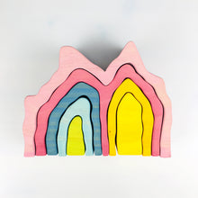 Load image into Gallery viewer, Rainbow wooden toys - Life set - 6 pcs - Wood N Toys