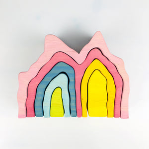 Rainbow wooden toys - Life set - 6 pcs - Wood N Toys