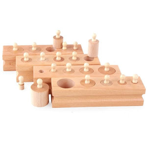 Knobbed cylinders - Sensorial Montessori - Wood N Toys