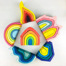Load image into Gallery viewer, Toddler Rainbow stacker - Pastel - Wood N Toys