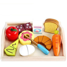 Load image into Gallery viewer, Wooden play food set - Educational toy - Wood N Toys