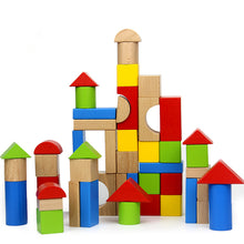 Load image into Gallery viewer, Multi colored wooden blocks - Wood N Toys