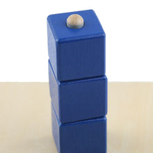 Load image into Gallery viewer, Wooden cubes on vertical dowel - Toddler Montessori - Wood N Toys