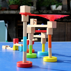 Wooden Marble run - Educational toy - Wood N Toys