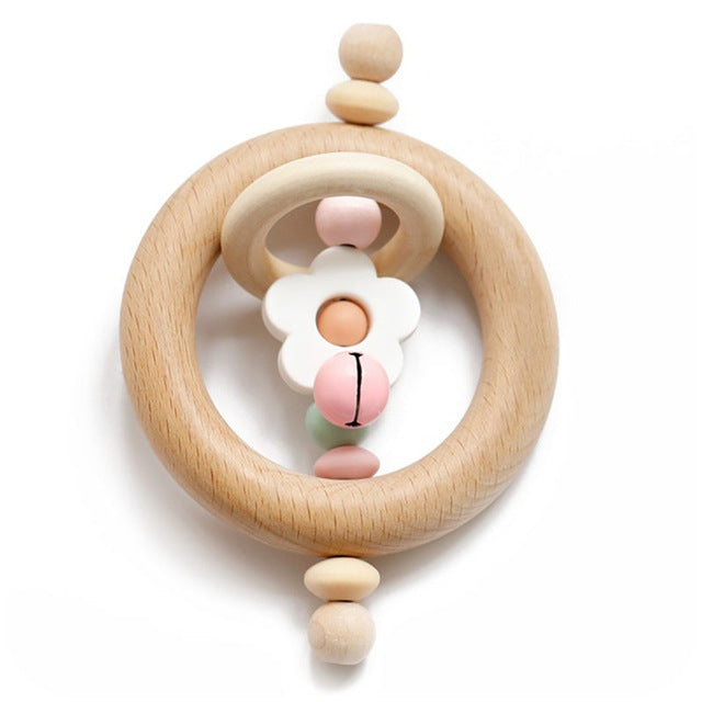 Natural wooden baby rattle - Toddler
