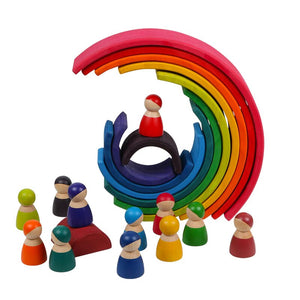 Wooden rainbow stacker - Educational toys - Wood N Toys