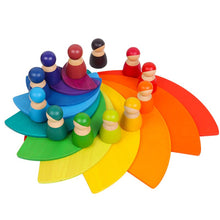Load image into Gallery viewer, Wooden Rainbow semi circle  - Educational toy - Wood N Toys