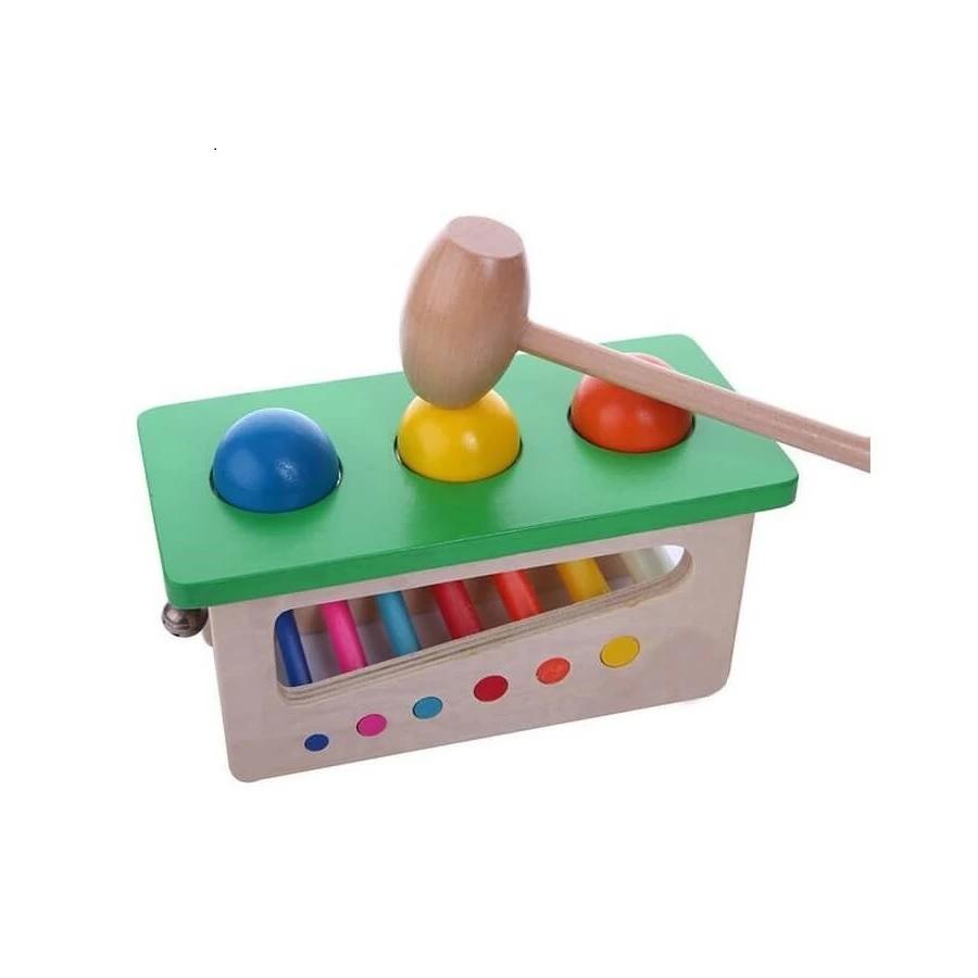 Wooden hammer and ball game Wood N Toys Toddler educational