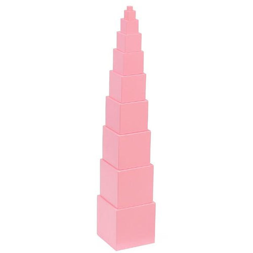 The pink tower - Montessori Sensorial - Wood N Toys