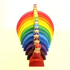 Rainbow Wooden friends - Educational toy - Wood N Toys