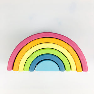 Toddler Rainbow stacker - Pastel - Wood N Toys