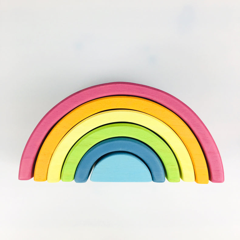 Toddler Rainbow stacker - Pastel - Wood N Toys
