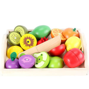 Wooden play food set - Educational toy - Wood N Toys