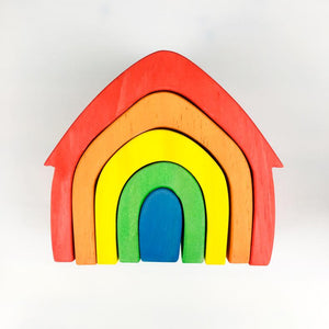 Wooden Rainbow House - Educational toy - Wood N Toys