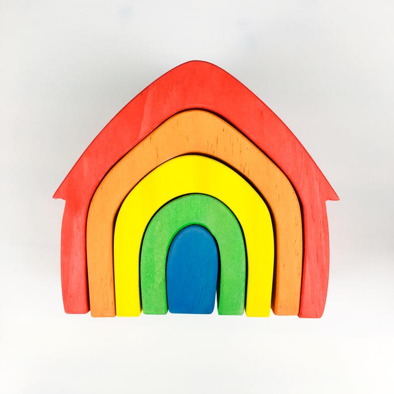 Wooden rainbow toy sale