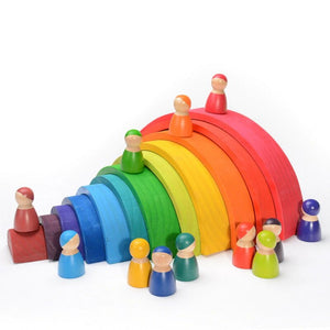 Wooden rainbow stacker - Educational toys - Wood N Toys