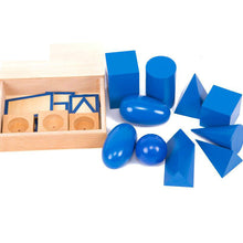 Load image into Gallery viewer, Geometric solids with stands - Montessori Materials - Wood N Toys