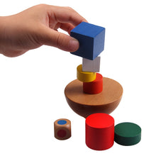 Load image into Gallery viewer, Wooden balance tower - Educational toy - Wood N Toys