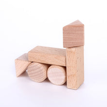 Load image into Gallery viewer, Set of Wooden Blocks - Educational toy - Wood N Toys