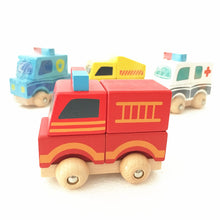 Load image into Gallery viewer, Wooden stacking cars - Toddler toy - Wood N Toys