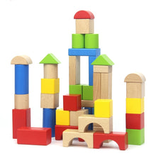 Load image into Gallery viewer, Multi colored wooden blocks - Wood N Toys