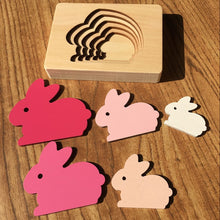 Load image into Gallery viewer, Wooden embedded puzzle - Toddler Educational - Wood N Toys