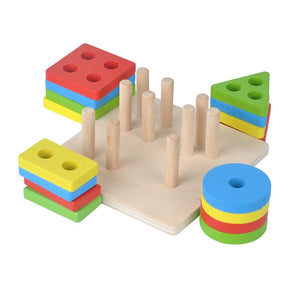 Geometric shapes sorter - Educational toy - Wood N Toys