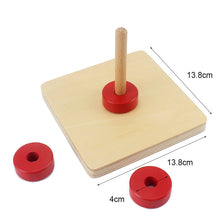 Load image into Gallery viewer, Wooden disc on vertical dowel - Toddler Montessori - Wood N Toys