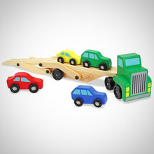 Load image into Gallery viewer, Trailer truck and cars - Wood N Toys