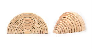 Semi circle natural wood - Educational material - Wood N Toys
