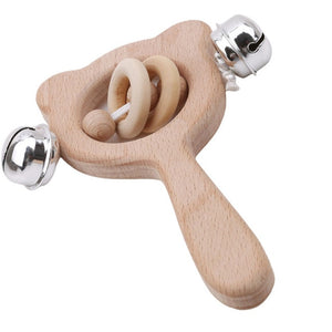 Natural wooden baby rattle - Toddler - Wood N Toys