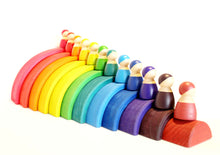 Load image into Gallery viewer, Rainbow Wooden friends - Educational toy - Wood N Toys