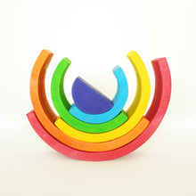 Load image into Gallery viewer, Rainbow Stacker for toddler - Educational Toys - Wood N Toys