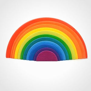 Wooden Rainbow semi circle  - Educational toy - Wood N Toys