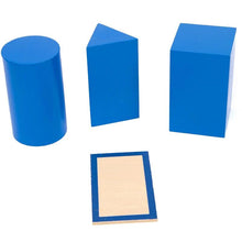 Load image into Gallery viewer, Geometric solids with stands - Montessori Materials - Wood N Toys