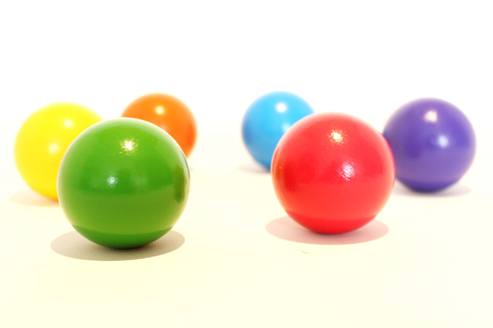 Wooden Rainbow balls, Wood N Toys